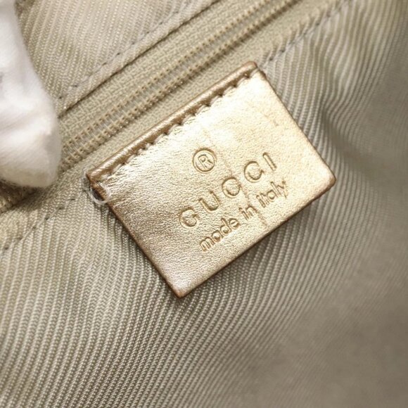 GUCCI GG Canvas Hand Bag Gold Tone 002 1115 Auth ti3284 - Picture 10 of 16